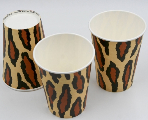 Бумажный стакан EcoCups Наш ЛЕОПАРД d=90 350/400 мл