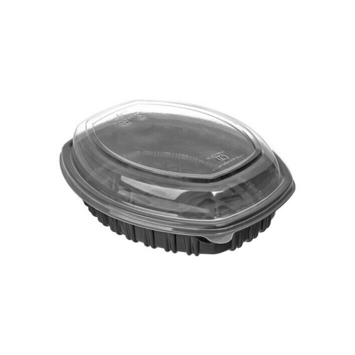 Крышка PP ПолиЭР овальная Прозрачная 257×202×35 мм