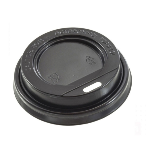 Крышка EcoCups с прорубным питейником Черная d=90
