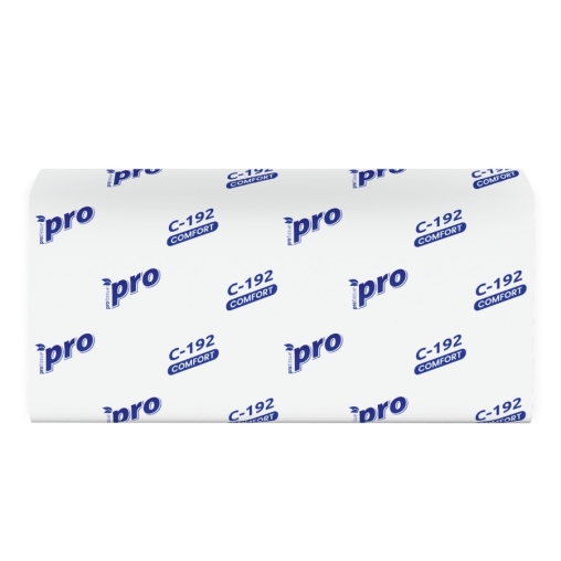 Полотенца бумажные PROtissue 1-слойные С192 Белые 21×22 V-сложение 250 листов