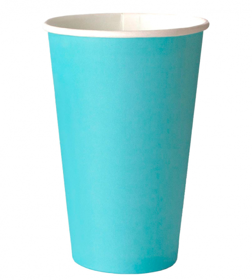 Бумажный стакан для холодных напитков Бирюзовый d=90 500 мл