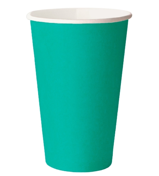 Бумажный стакан ECO CUPS Бирюзовый d=90 500 мл