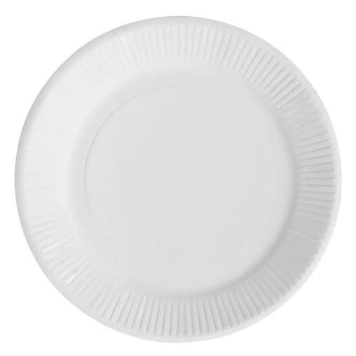 Тарелка бумажная Snack Plate белая мелованная d=230 мм