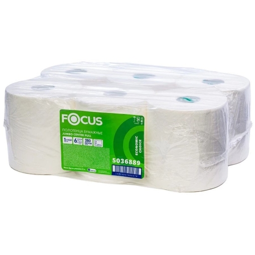 Полотенца бумажные Focus Jumbo / Джамбо 1-слойные в рулоне с центральной вытяжкой 280 м