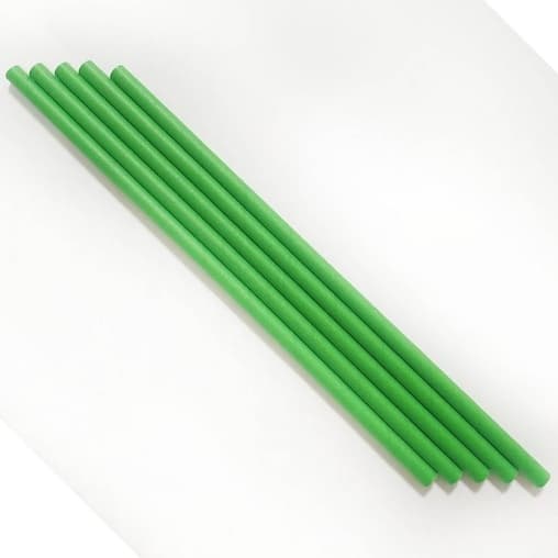 Бумажные трубочки ЛАЙМ зеленые 200 мм d=6 мм