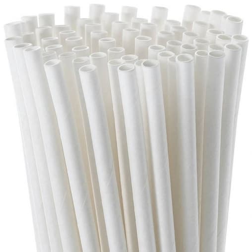 Бумажные трубочки Белые 200 мм d=6 мм по 250 шт.