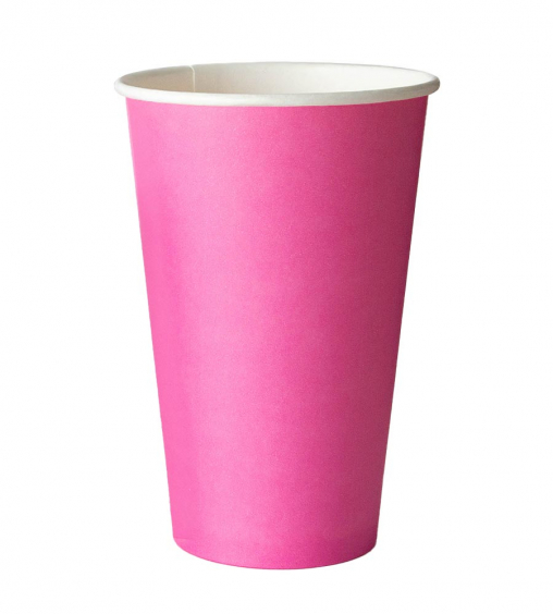 Бумажный стакан Розовый d=90 400 мл