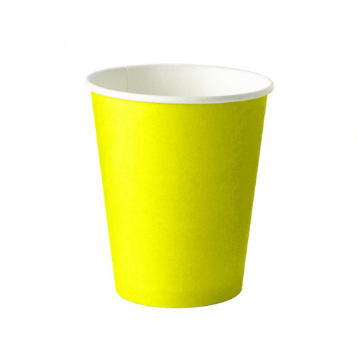 Бумажный стакан Желтый d=80 250 мл