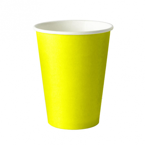 Бумажный стакан Желтый d=90 300 мл