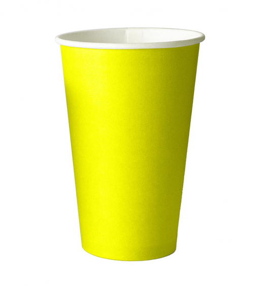 Бумажный стакан Желтый d=90 400 мл