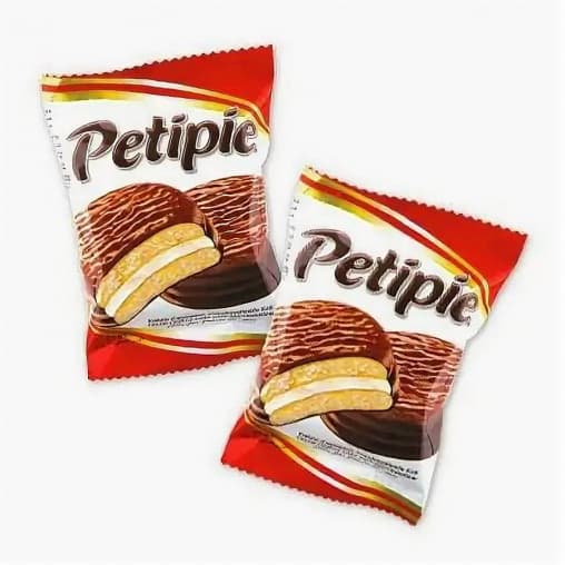 Печенье-сэндвич Petipie в шоколадной глазури с начинкой 21 г
