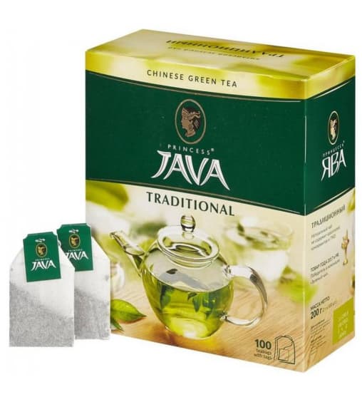 Чай Принцесса ЯВА Традиционный зелёный 2 г × 100 пак.