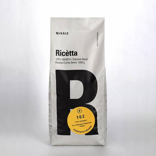 Кофе в зернах Ricetta arabica espresso blend Base Yellow 102 пакет 1000 г