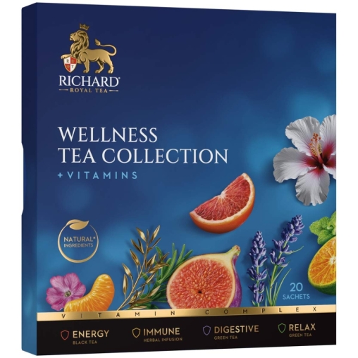 Чай Richard Royal WELLNESS Tea Collection ассорти 4 вида, 20 саше