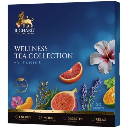 Чай Richard Royal WELLNESS Tea Collection ассорти 4 вида, 20 саше