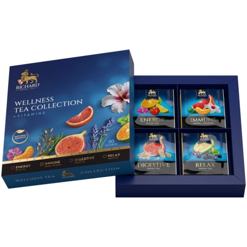 Чай Richard Royal WELLNESS Tea Collection ассорти 4 вида, 20 саше