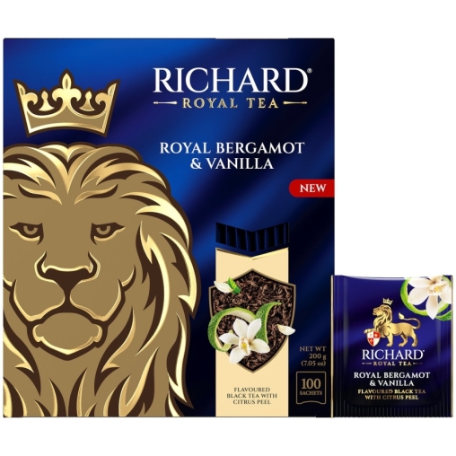 Чай черный Richard Royal Bergamot & Vanilla 100 саше × 2 г