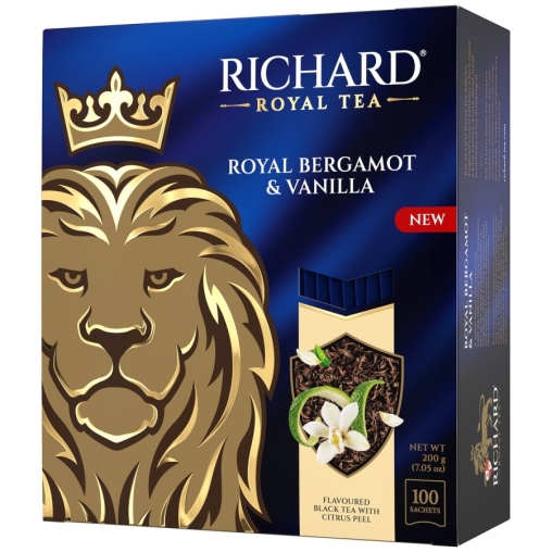 Чай черный Richard Royal Bergamot & Vanilla 100 саше × 2 г