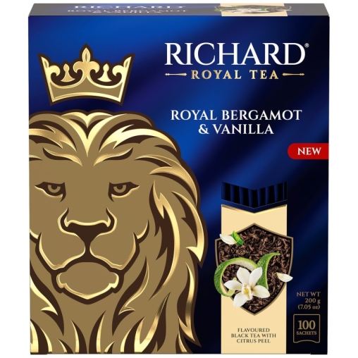 Чай черный Richard Royal Bergamot & Vanilla 100 саше × 2 г