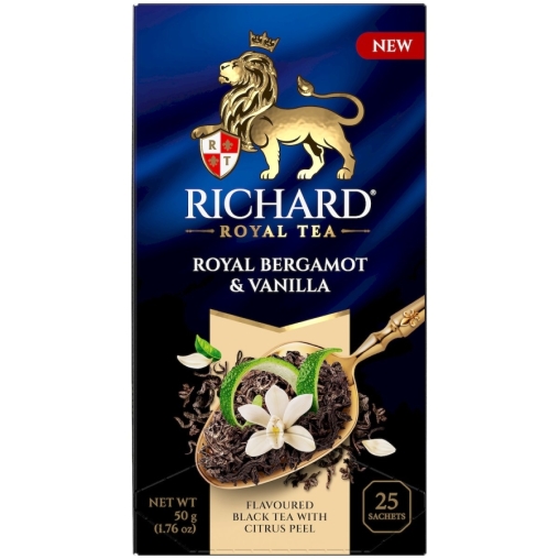 Чай черный Richard Royal Bergamot & Vanilla 25 саше × 2 г
