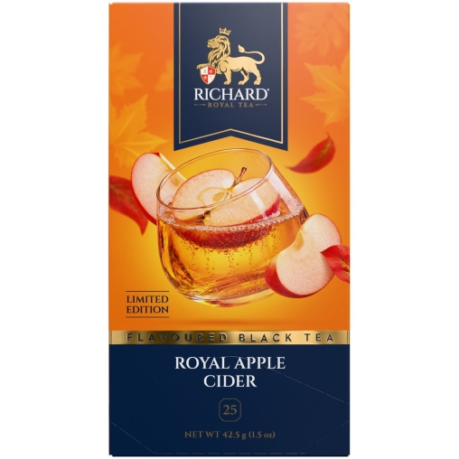 Чай Richard limited edition Royal APPLE CIDER чёрный ароматизированный 25 саше × 1.7 г
