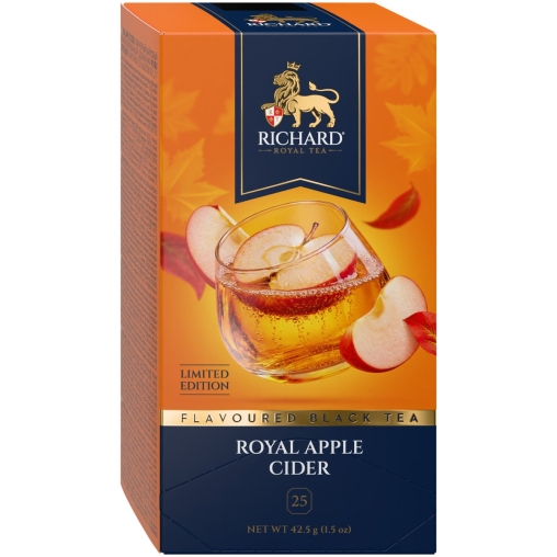 Чай Richard limited edition Royal APPLE CIDER чёрный ароматизированный 25 саше × 1.7 г
