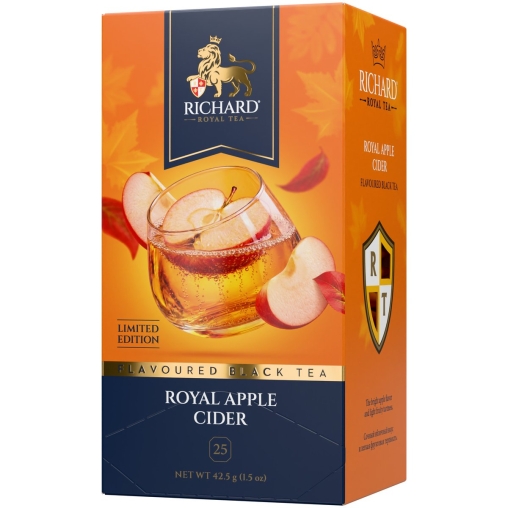 Чай Richard limited edition Royal APPLE CIDER чёрный ароматизированный 25 саше × 1.7 г