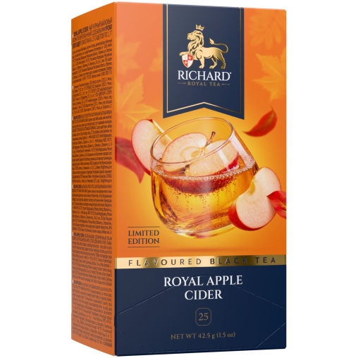 Чай Richard limited edition Royal APPLE CIDER чёрный ароматизированный 25 саше × 1.7 г