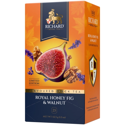 Чай Richard ROYAL limited edition HONEY FIG & WALNUT чёрный ароматизированный 25 саше × 1.7 г
