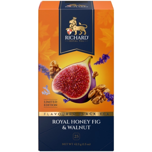 Чай Richard ROYAL limited edition HONEY FIG & WALNUT чёрный ароматизированный 25 саше × 1.7 г