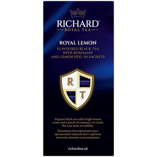 Чай Richard Royal LEMON чёрный ароматизированный 25 саше × 1.7 г