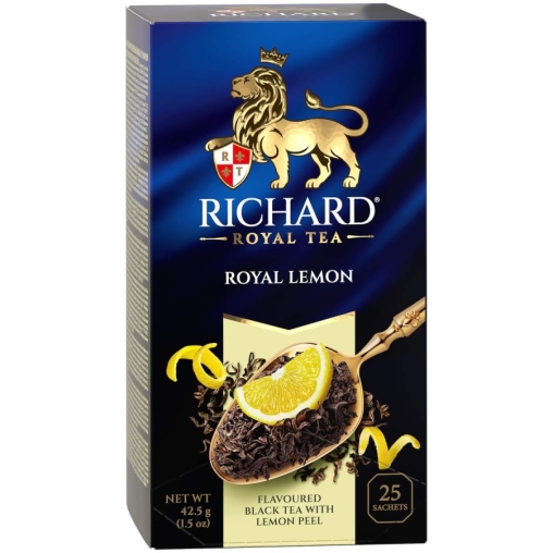 Чай Richard Royal LEMON чёрный ароматизированный 25 саше × 1.7 г