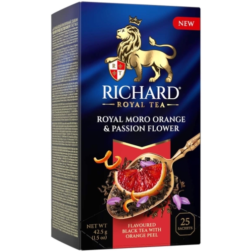 Чай Richard Royal MORO ORANGE & PASSION FLOWER чёрный аром. 25 саше × 1.7 г