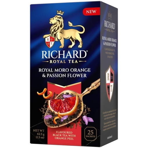 Чай Richard Royal MORO ORANGE & PASSION FLOWER чёрный аром. 25 саше × 1.7 г