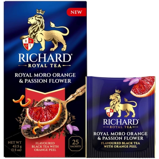 Чай Richard Royal MORO ORANGE & PASSION FLOWER чёрный аром. 25 саше × 1.7 г