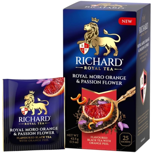 Чай Richard Royal MORO ORANGE & PASSION FLOWER чёрный аром. 25 саше × 1.7 г