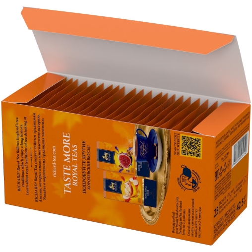 Чай Richard limited edition Royal SWEET PERSIMMON чёрный ароматизированный 25 саше × 1.7 г