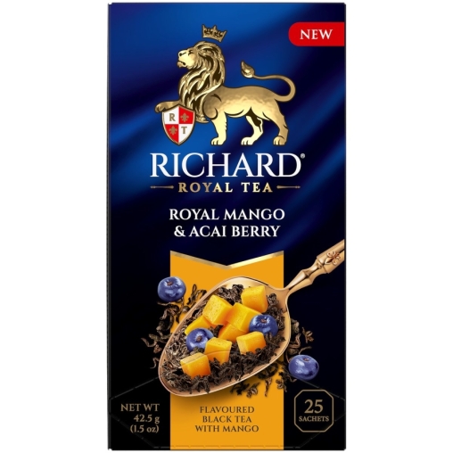 Чай Richard Royal Mango & Acai berry чёрный аромат. 25 саше × 1.7 г