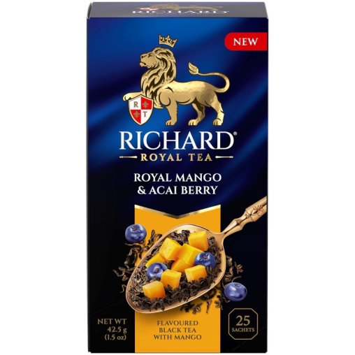 Чай Richard Royal Mango & Acai berry чёрный аромат. 25 саше × 1.7 г