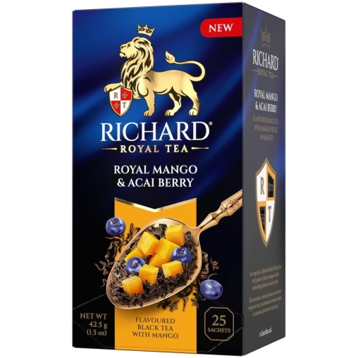 Чай Richard Royal Mango & Acai berry чёрный аромат. 25 саше × 1.7 г