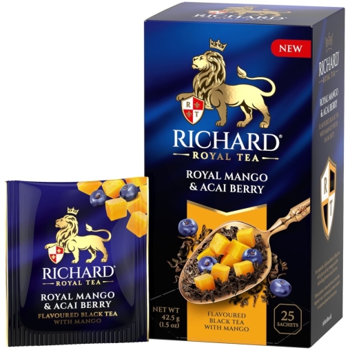 Чай Richard Royal Mango & Acai berry чёрный аромат. 25 саше × 1.7 г