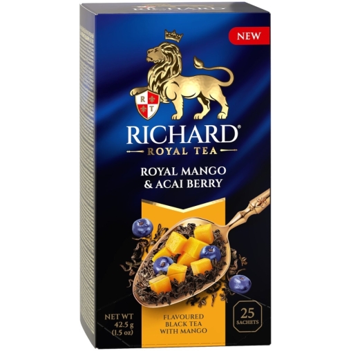 Чай Richard Royal Mango & Acai berry чёрный аромат. 25 саше × 1.7 г
