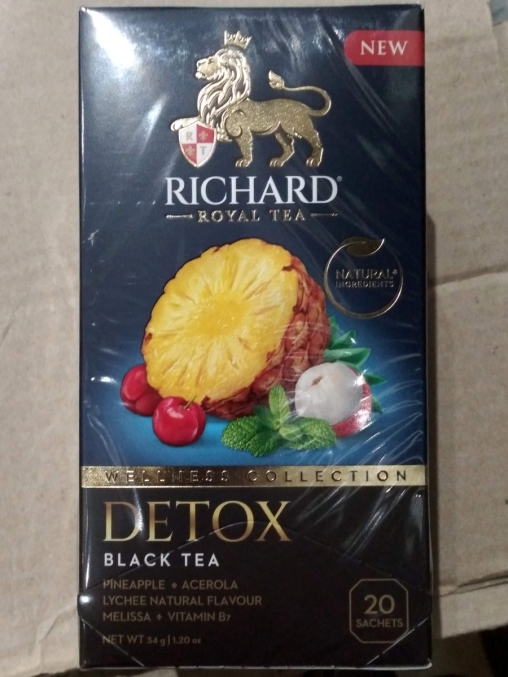Чай Richard DETOX черный ароматизированный 20 саше × 1.7 г