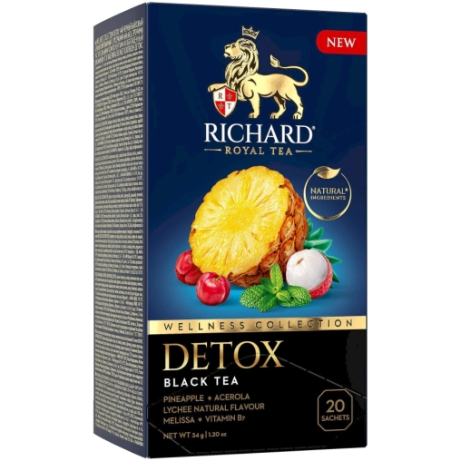 Чай Richard DETOX черный аромат. 20 саше × 1.7 г