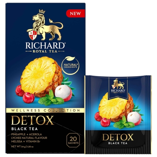 Чай Richard DETOX черный аромат. 20 саше × 1.7 г