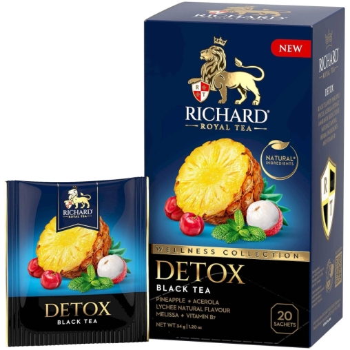 Чай Richard DETOX черный аромат. 20 саше × 1.7 г
