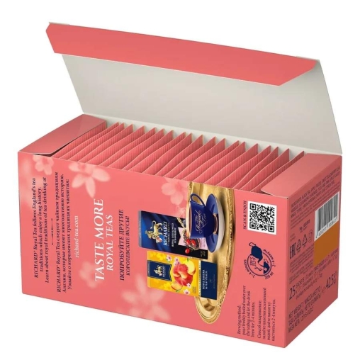 Чай Richard Royal YUZU CITRUS & ROSE APPLE чёрный ароматизированный 25 саше × 1.7 г