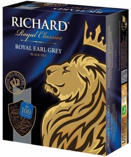 Чай черный Richard Royal Earl Grey 100 пак. х 2г