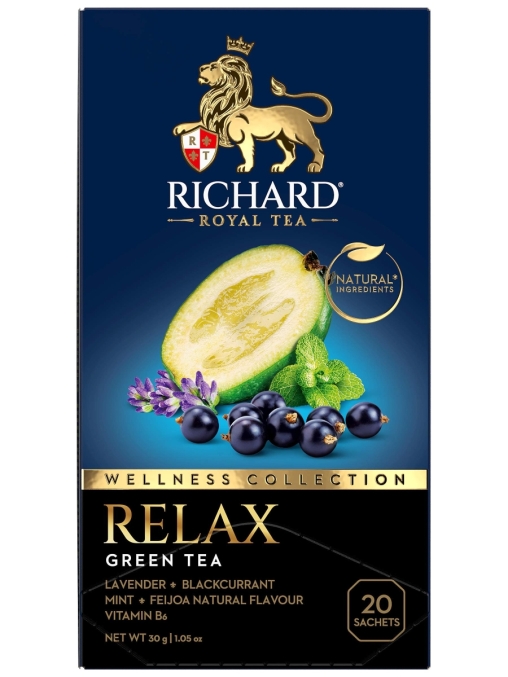 Чай Richard RELAX зеленый аромат. 20 саше × 1.5 г Чай Richard RELAX зеленый аромат. 20 саше × 1.5 г