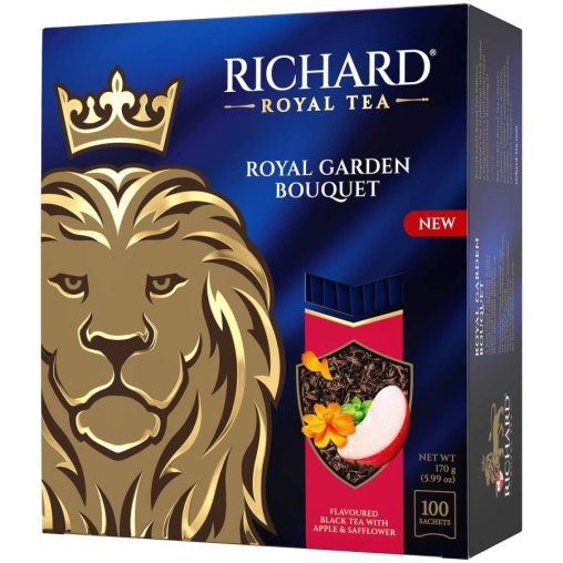 Чай Richard Royal GARDEN BOUQUET чёрный ароматизированный 100 саше × 1.7 г